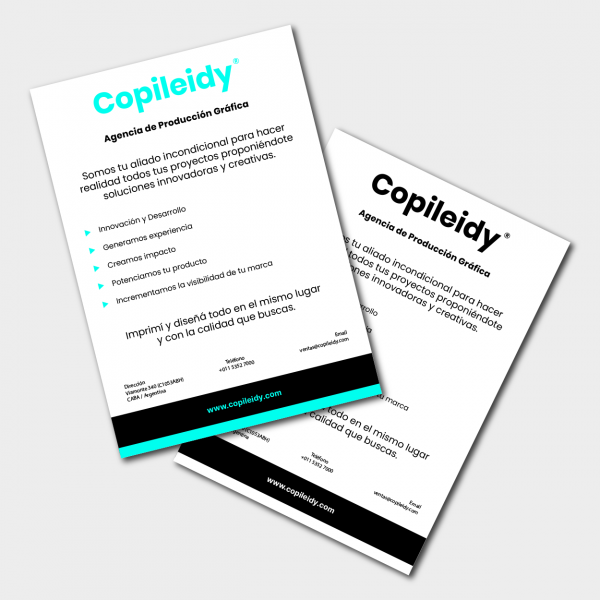 Mockup Folletos fondo gris